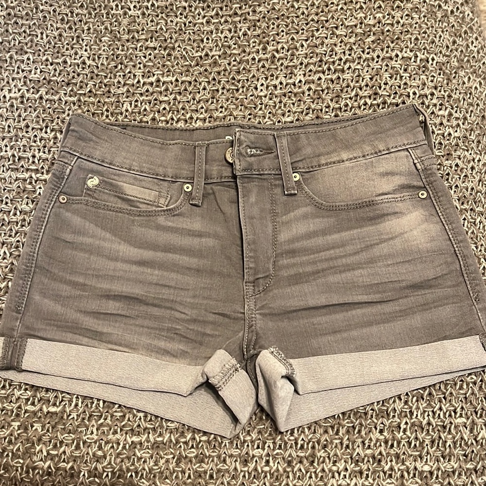 Grey Denim Shorts
